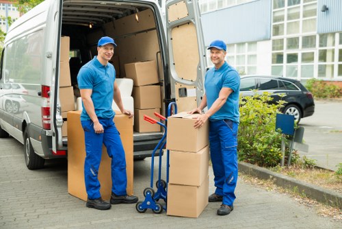 House movers preparing a residential move in Farringdon
